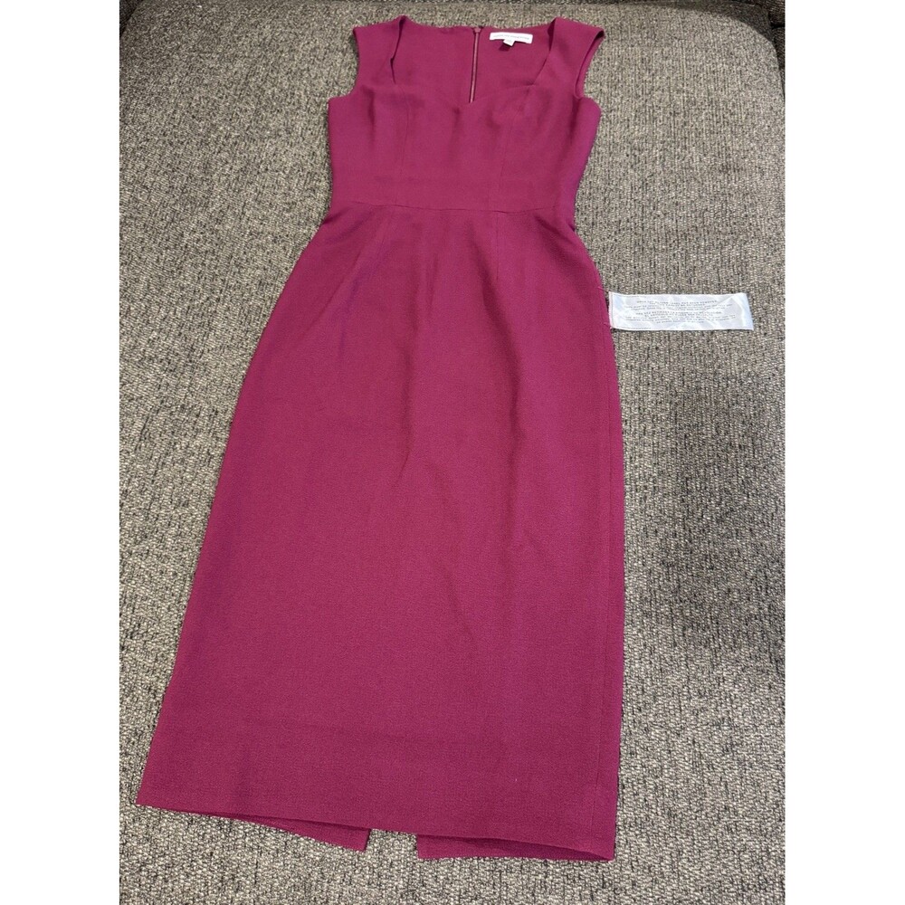 Dress The Population Sleeveless Elle Sheath Dress Dark Magenta NWOT Sz XXS $198 - Picture 13 of 15